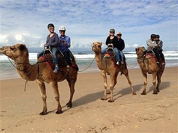 von Sternberg with friends, Port Macquarie, Australia