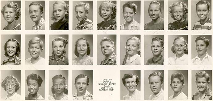 Lincoln Elementary, 6th grade Class, 1950